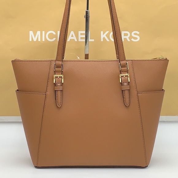 MICHAEL KORS CHARLOTTE LARGE TOP ZIP TOTE LUGGAGE - Picture 7 of 15